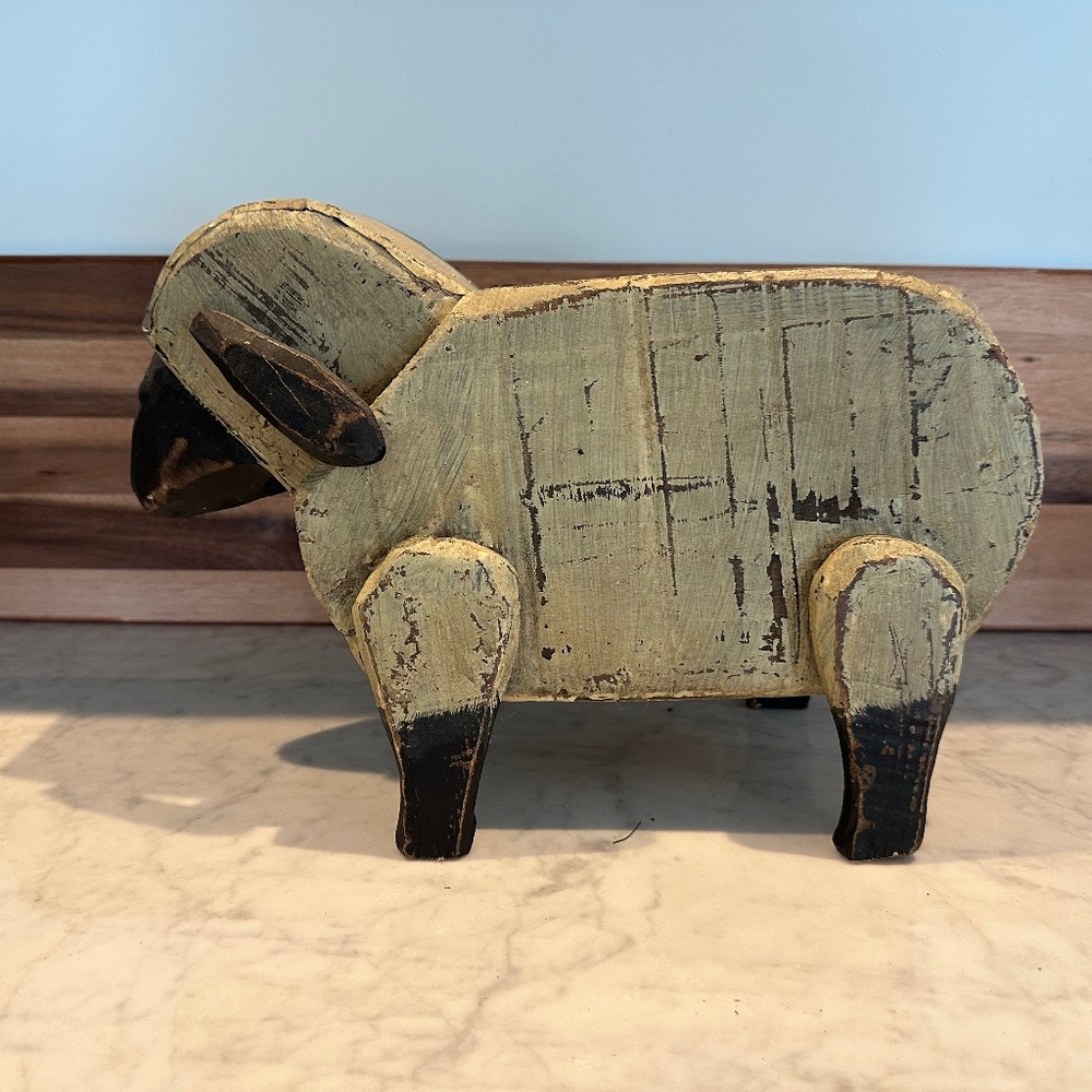 Wooden Sheep Planter